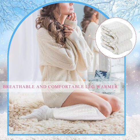 Syhood 10 Pairs Knit Leg Warmers for Women and Men Crochet Long Boot Socks Winter Leg Warmer Socks for Ballet Yoga in Saudi Arabia