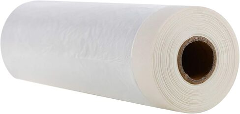 TopSoon Pre-Taped Masking Film 21.6 inches x 65.6 feet Painters Plastic Sheeting Roll with Tape- Easy to Apply, Durable and Versatile Protection for Painting, Renovation, and More in Saudi Arabia