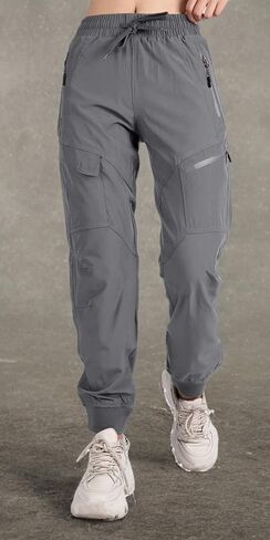 Women's Cargo Joggers Workout Pants Outdoor Lightweight Quick Dry Athletic Travel Hiking Pants in Saudi Arabia