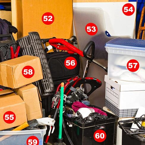 240 قطعة من ملصقات الأرقام المتتالية باللون الأحمر الفلوريسنت مقاس 2 بوصة من 1 إلى 60 ملصقًا للمخزون والتخزين وتنظيم صناديق العلامات للمدرسة والمكتب وورش العمل in Saudi Arabia