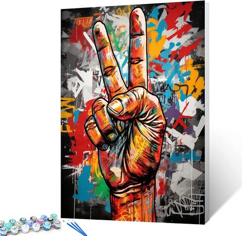 Fashion Girl Banksy Paint by Numbers for Adults Kids Graffitic Nurse Paint by Numbers DIY Painting Acrylic Fashion Women Paint by Numbers Kit Home Wall Living Room Decoration 16x20 Inch(DIY Frame) in Saudi Arabia