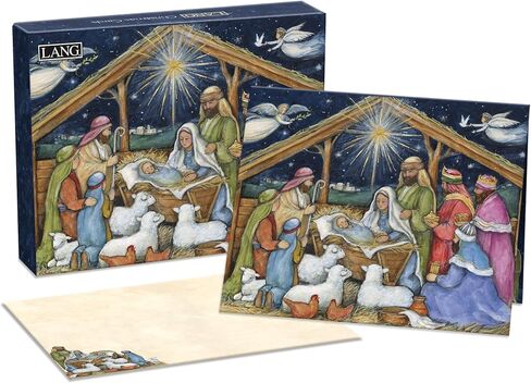 LANG - "Adore Him", Boxed Christmas Cards, Artwork by Susan Winget" - 18 Cards, 19 envelopes - 5.375" x 6.875" in Kuwait