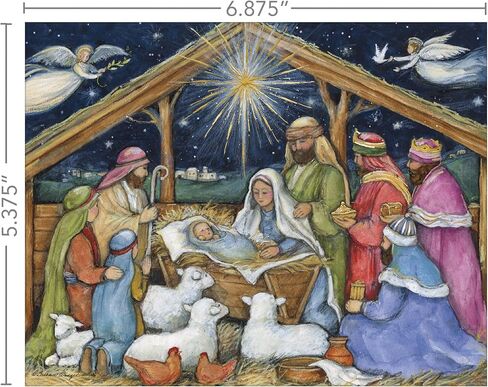 LANG - "Adore Him", Boxed Christmas Cards, Artwork by Susan Winget" - 18 Cards, 19 envelopes - 5.375" x 6.875" in Kuwait