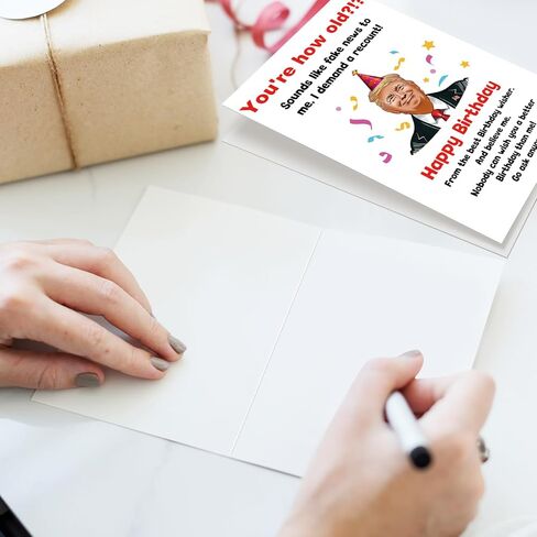 Funny Trump Birthday Card for Women Men, Hilarious Donald Trump Birthday Gift from Husband Wife, Joke Bday Card for Friend, Nobody Can Wish You A Better Bday Than Me in Saudi Arabia