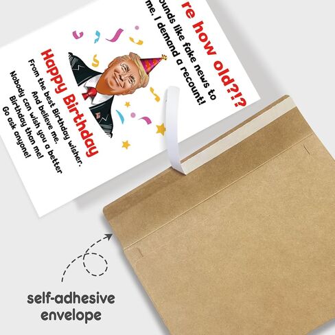 Funny Trump Birthday Card for Women Men, Hilarious Donald Trump Birthday Gift from Husband Wife, Joke Bday Card for Friend, Nobody Can Wish You A Better Bday Than Me in Saudi Arabia
