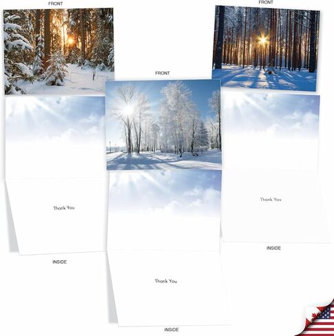 The Best Card Company - 20 Christmas Thank You Cards Boxed (10 Designs, 2 Each) - Assorted Gratitude Cards (4 x 5.12 Inch) - Season's Beachin AM6651XTG-B2x10 in Kuwait