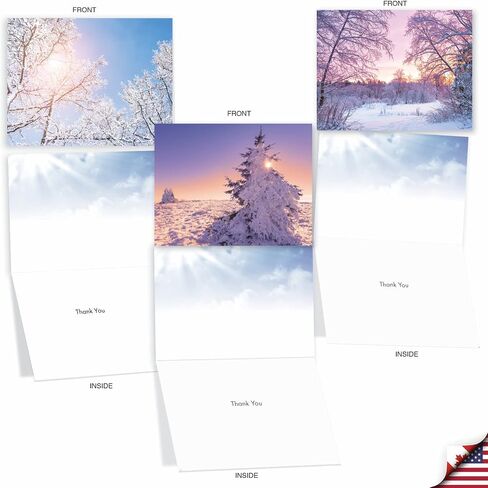The Best Card Company - 20 Christmas Thank You Cards Boxed (10 Designs, 2 Each) - Assorted Gratitude Cards (4 x 5.12 Inch) - Season's Beachin AM6651XTG-B2x10 in Kuwait
