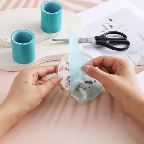 4 PCS Resin Tapes for Jewelry, Seamless Craft Tape Epoxy Adhesive Tape, Sticky Paper Tape Traceless Tape for Arts & Crafts, Making River Tables, Jewelry Metal Hollow Frame Bezels, Pendant, 65.6ft in Saudi Arabia