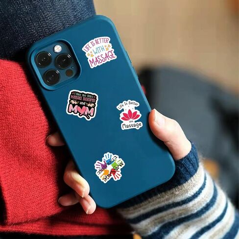 مجموعة 60 قطعة من ملصقات المعالجين بالتدليك، ملصقات جمالية مقاومة للماء من الفينيل لزجاجة المياه، والكمبيوتر المحمول، والهاتف، ولوح التزلج، وسجل القصاصات، وممتص الصدمات للأطفال والمراهقين والبالغين من أجل ديكور مستلزمات الحفلات in Kuwait