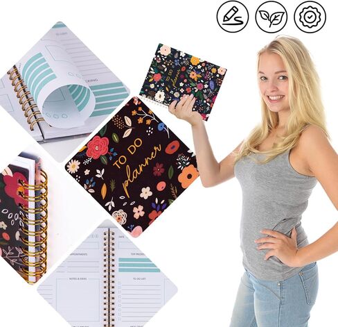 Koogel To Do List Notepad، دفتر مخطط مقاس 6.5 × 8.5 بوصة، 80 ورقة، قائمة مراجعة المهام اليومية للمفكرة للعمل والمدرسة والمنزل الشخصي المنظم in Kuwait