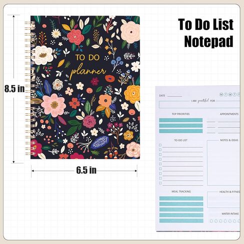 Koogel To Do List Notepad، دفتر مخطط مقاس 6.5 × 8.5 بوصة، 80 ورقة، قائمة مراجعة المهام اليومية للمفكرة للعمل والمدرسة والمنزل الشخصي المنظم in Kuwait
