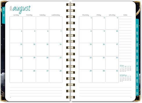 مخطط السنة الأكاديمية 2024-2025: (يونيو 2024 حتى يوليو 2025) 5.5 بوصة × 8 بوصة مخطط يومي وأسبوعي وشهري وجدول أعمال سنوي. مجموعة الإشارة المرجعية ومجلد الجيب والملاحظات اللاصقة (الحلم الكوني) in Kuwait