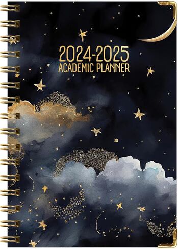 مخطط السنة الأكاديمية 2024-2025: (يونيو 2024 حتى يوليو 2025) 5.5 بوصة × 8 بوصة مخطط يومي وأسبوعي وشهري وجدول أعمال سنوي. مجموعة الإشارة المرجعية ومجلد الجيب والملاحظات اللاصقة (الحلم الكوني) in Kuwait