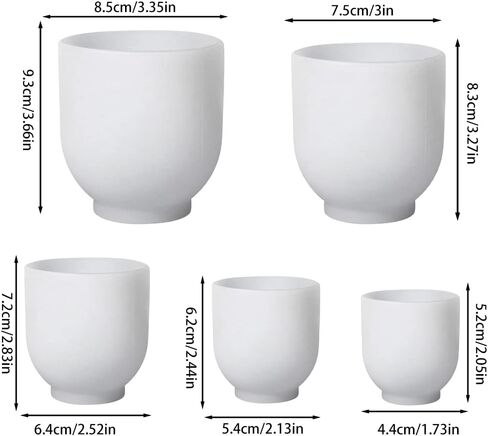 5Pcs Semi Cylinder Resin Mold 3D Crystal Ornament Silicone Molds Cylindrical Epoxy Resin Casting Mould for DIY Candle Night Light Home Desktop Decoration Flower Specimen in Kuwait