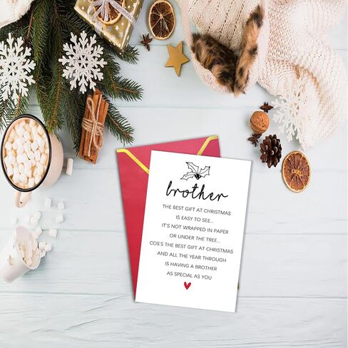 Ziwenhu Sweet Christmas Card, Romantic Greeting for Husband and Wife, Festival Gift for Boyfriend Girlfriend, Premium Quality, Blank Inside in Saudi Arabia