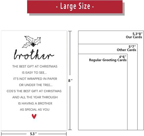 Ziwenhu Sweet Christmas Card, Romantic Greeting for Husband and Wife, Festival Gift for Boyfriend Girlfriend, Premium Quality, Blank Inside in Saudi Arabia