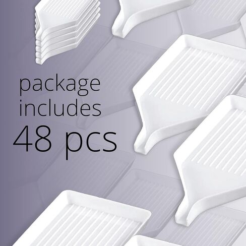 48PCS Diamond Art Painting Sorting Trays – 3.8x2.8 Inch Plastic Diamond Art Painting Bead Sorting Trays Organizer Diamond Painting Accessories and Tools for DIY Crafts Rhinestone Sorting Trays in Kuwait