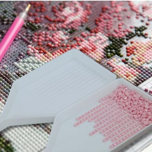 48PCS Diamond Art Painting Sorting Trays – 3.8x2.8 Inch Plastic Diamond Art Painting Bead Sorting Trays Organizer Diamond Painting Accessories and Tools for DIY Crafts Rhinestone Sorting Trays in Kuwait