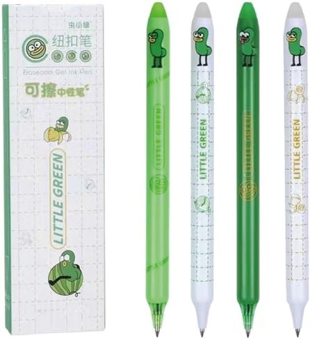 4 Pcs Erasable Gel Pens Cute Retractable Pens Cartoon Magic Pens 0.5mm Blue Ink Writing Pen Office School Pens Women Girls Boy Kids Pens (Blue Ink-Magic) in Saudi Arabia