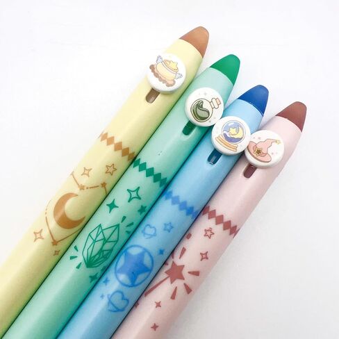 4 Pcs Erasable Gel Pens Cute Retractable Pens Cartoon Magic Pens 0.5mm Blue Ink Writing Pen Office School Pens Women Girls Boy Kids Pens (Blue Ink-Magic) in Saudi Arabia