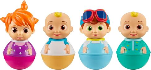 Cocomelon Weebles 4 Figure Pack, Chunky Moulded Figures, JJ, moonbug, Preschool Imaginative Play, Blue in Saudi Arabia