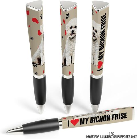 ANINKABOVE I Love My Dog Ballpoint Pen (1 Pen, 3-Sided) Dog Birthday Cute Pens, Fun Pens Dog Lovers Gifts For Women & Dog Dad Cool Pens, Dog Mom Gifts - Cute School Supplies Dog Pens (Shih Tzu Gift),Black,(DOG-1054-A12676BLK-SHZ) in Saudi Arabia