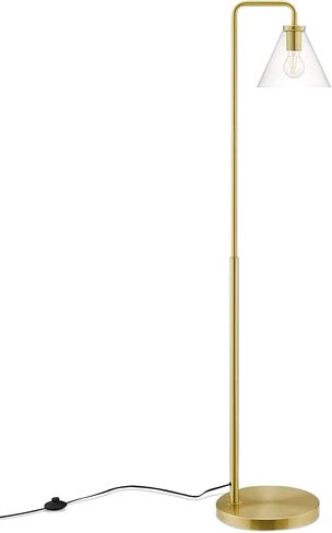 hooyi Glass Industrial Floor Lamp,Gold Tall Standing Floor Lamps with Glass Shade for Living Room (Bulb not inculded) in Saudi Arabia