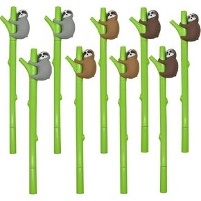 24PCS Cute Sloth Pens Kawaii Bradypod ClimbingTree Pens 0.5mm Black Ink Gel Pen For School Party Birthday Christmas Office