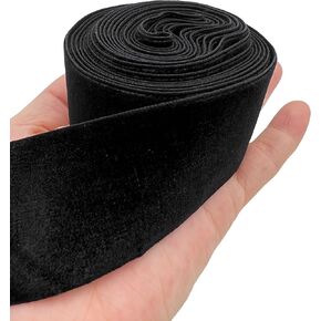 PEPPERLONELY 3 Yards Single Face Velvet Ribbon 38MM (1.5 Inch) - Khaki