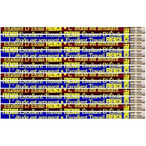Express Pencils D2297 French - 36 Qty Package - French Words Pencils