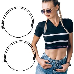 Adjustable Crop Band, 2pcs Tuck Band Tool for Sweater and Shirt Medium Elastic Belly Leaking Tuck Band for Women