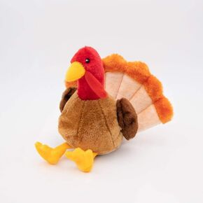 ZippyPaws Tucker The Turkey Plush Toy for Dogs, Stuffed Chew Toy with Squeaker and Crinkle Fabric