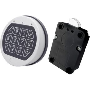 Gun Safe Lock Replacement Chrome Keypad Electronic Safe Lock with Swing Bolt for Most Safe Box,Gun and Strong Vaults Door