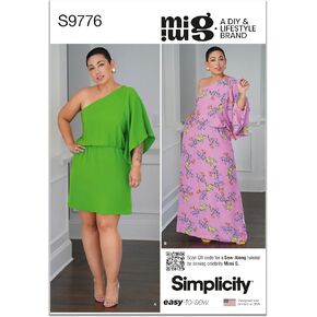 Simplicity Easy Misses' Caftan Sewing Pattern Packet by Mimi G Style, Design Code S9776, Sizes 12-14-16-18-20, Multicolor