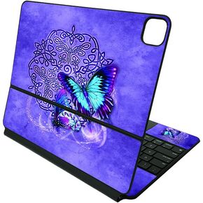 MightySkins Skin Compatible with Apple Magic Keyboard for iPad Pro 12.9" (3rd-6th Generation) - Celtic Butterflies | Protective, Durable, and Unique Vinyl Decal wrap Cover | Made in The USA