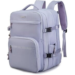 Kinmac Extra Large Travel Backpack,360° Cushioned Laptop Backpack with USB Charging Port For 15.6 inch to 17 inch Laptop (Purple)