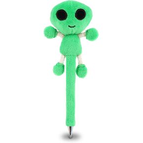 DolliBu Alien Plush Pen – Cute and Soft Green Alien Stuffed Animal Ballpoint Novelty Pen Toy, Writing Pen Instrument for School & Office Desk for Kids & Adults