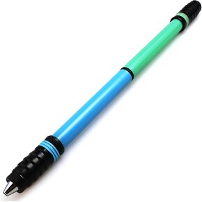 Pen Spinning Isuk Emboss Mod, Long LightWeight Spin Pen for Beginner and Intermediate, Blue and Green