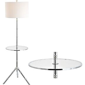 JONATHAN Y JYL2012A Hall 62" Metal LED End Table Floor Lamp, Modern, Contemporary, Glam, Elegant, Foot-Step Switch, Office, Living Room, Family Room, Dining Room, Bedroom, Foyer, Bronze