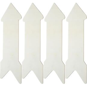 DECHOUS 4Pcs Arrow Wood Signs, Blank Wooden Arrow Signs for Crafting, Unfinished Wood Arrow Signs Arrow Wooden Craft Signs Arrow Shape Cutouts for DIY Craft Christmas Home Decor, 15.7x6 Inch