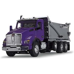 Kenworth T880 Day Cab with Rogue Transfer Dump Body Truck Purple and Chrome 1/64 Diecast Model by DCP/First Gear 60-1414