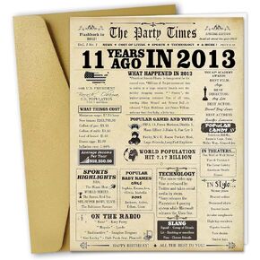 Big 11th Vintage Birthday Gifts for Girls Boys, Sweet 11th Birthday Decorations for Daughter Son Her Him,Humour Bday Card for 11 Year Old Granddaughter Grandson