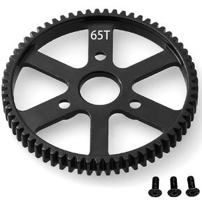 32P Spur Gear, 62T 0.8 Metric Pitch, Compatible with 32P, Hardened Steel 62 Tooth 0.8M Spur Main Gear for 1/10 TRAXXAS Ford Rustler Slash Stampede 4X4 Summit T-Maxx E-REVO Jato Arrma, Replace #3959