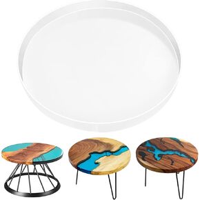 24" Large Resin Table Molds,Large Resin Mold Round Silicone,Epoxy Table Mold for Charcuterie Board River Table Coffee Table,Reusable Round Silicone Mold,Easy to Clean & Demold,DIY Art Home Decoration