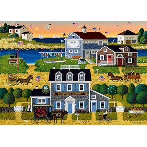 Buffalo Games - Charles Wysocki - Witch's Bay - 300 Piece Jigsaw Puzzle for Adults Challenging Puzzle Perfect for Game Nights - Finished Puzzle Size is 21.25 x 15.00