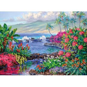 Ceaco – The Essence of Aloha - 300 Piece Jigsaw Space Saver Puzzle – Puzzles for Smaller Spaces and Surfaces