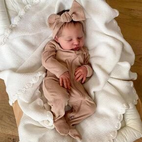 RXDOLL Reborn Baby Dolls Laura Girl 20 Inch Realistic Newborn Baby Dolls Soft Vinyl Real Baby Dolls That Look Real Sleeping Lifelike Baby Dolls Life Size Dolls Xmas Gifts
