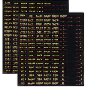 2 Sheets(258pcs) Circuit Breaker Labels, Self-Adhesive Breaker Box Labels Waterproof Fuse Box Stickers Electrical Breaker Panel Labels Stickers for House Commercial Use(Black)