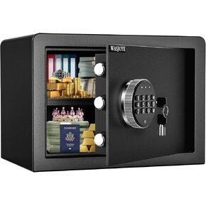 WASJOYE Large Cabinet Safe Box - Home Security Safe Box with Digital Keypad Safety Key Lock, Cabinet Safe Box for Home Office Hotel Business Document Money Jewelry Passport Storage,4.0 Cubic Feet