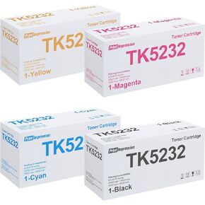 TK 5232 TK5232 4-Color Toner Cartridge Set 1T02R90US0 Compatible Toner Replacement for Kyocera TK-5232 TK-5232K TK-5232C TK-5232M TK-5232Y for Ecosys M5521cdw P5021cdw P5021cdn M5521cdn (BK/C/M/Y)